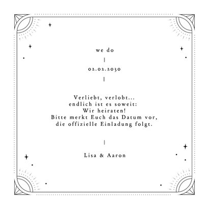 Save the Date Motte Tattoo schwarz weiß 3