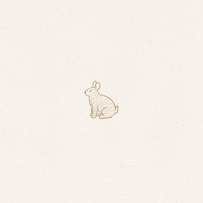 Schlichte Dankeskarte Trauer mit Hase Rückseite