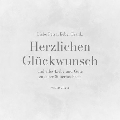 Silberhochzeit Glückwunschkarte 25 Silberballons 3