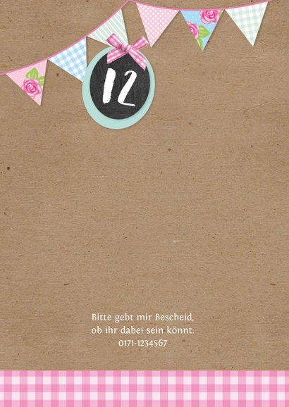 Sommerliche Einladung zum 12. Geburtstag Send a Smile