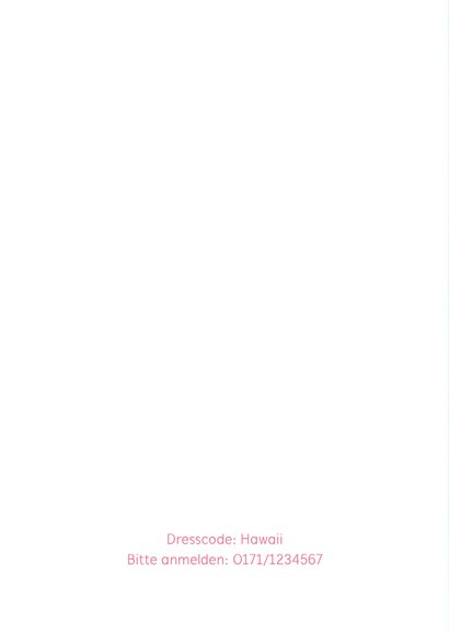 Sommerliche Einladungskarte Hawaii Geburtstag 2