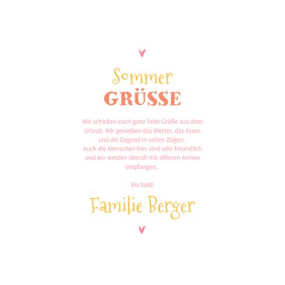 Sommerliche Urlaubskarte 2 Fotos und tropisches Muster 3