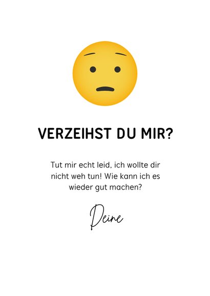 Sorrykarte mit Emoticons 3