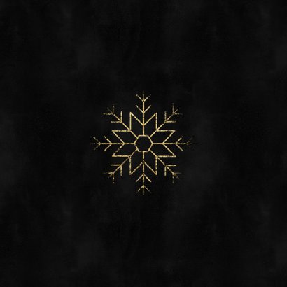 Stilvolle geschäftliche Weihnachtskarte goldene Schneeflocke Rückseite