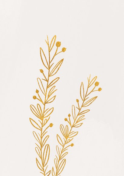 Stilvolle Grußkarte mit goldenen Zweigen 2