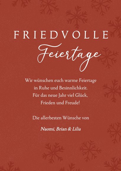 Stilvolle Weihnachtsgrüße Schneeflocken 3