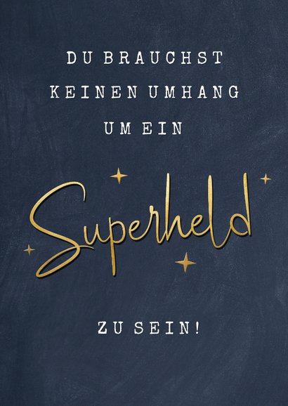 SuperheldGrußkarte'Superheld ohne Umhang Send a Smile