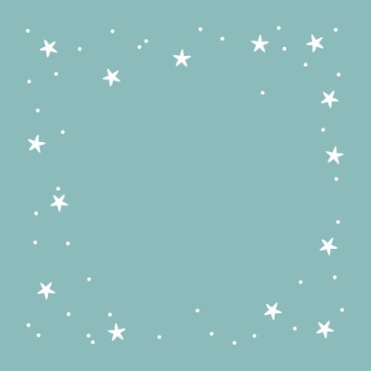 Taufeinladung blau mit Sternen Rückseite