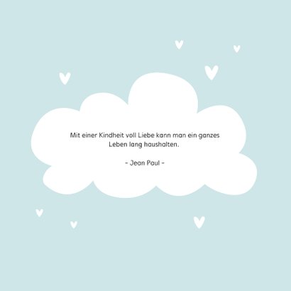 Taufeinladung blaue Baby Eule 2