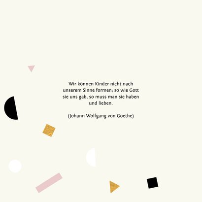 Taufeinladung schlicht Pastellfarben und modernes Konfetti 2