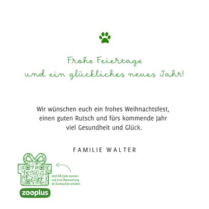 Tierische Fotocollage 'Fröhliche Weihnachten' 3
