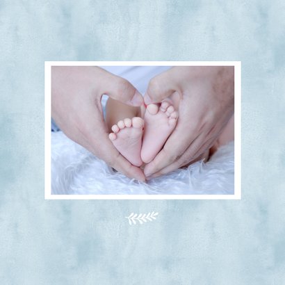 Trauerkarte Baby/Stillgeburt blaue Babyfüße 2