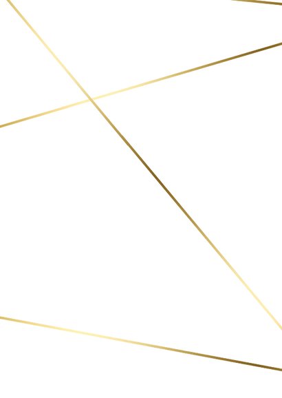 Trauerkarte Einladung Foto goldene Linien geometrisch Rückseite