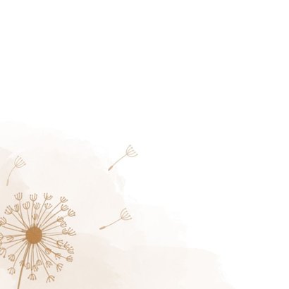 Trauerkarte Einladung Pusteblume beige Aquarell 2