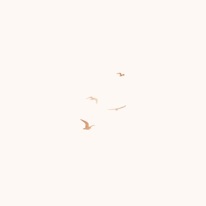 Trauerkarte Kind beige Aquarell Vögel Rückseite