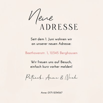 Umzugskarte Hausschlüssel mit Babyhand 3
