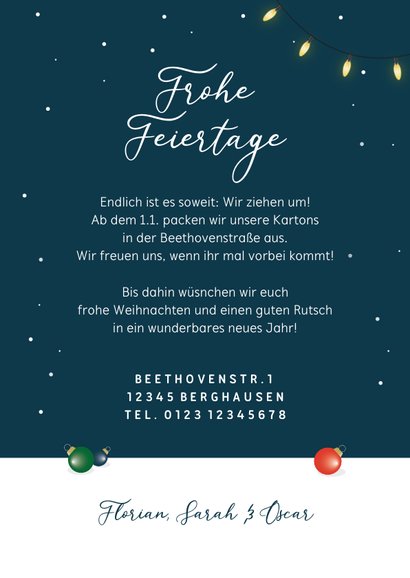 Umzugskarte Weihnachsbaum & Karton 3