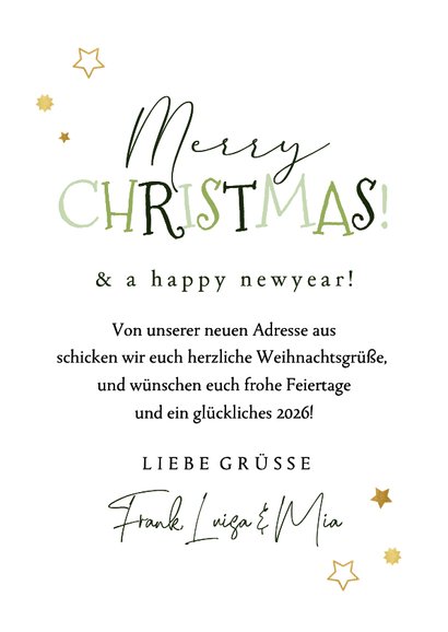 Umzugskarte Weihnachten Fotocollage Schlüssel Tannengrün 3