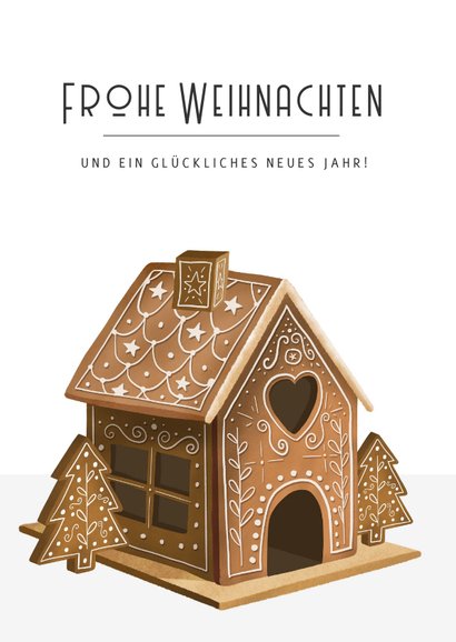 Umzugskarte Weihnachten Lebkuchenhaus 2