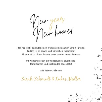 Umzugskarte zu Neujahr 'new year new home' 3