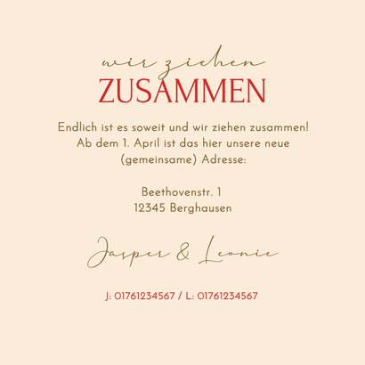 Umzugskarte Zusammen ziehen Standort Pin Stecknadel Herz 3