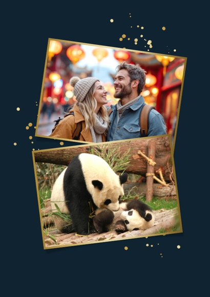 Urlaubskarte Fotocollage Grüße aus Beijing Schlange 2
