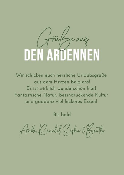 Urlaubskarte Fotocollage Grüße aus den Ardennen Belgien 3