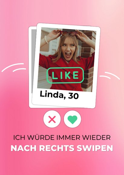 Valentinsgrüße Dating-App 'swipe' nach rechts 2