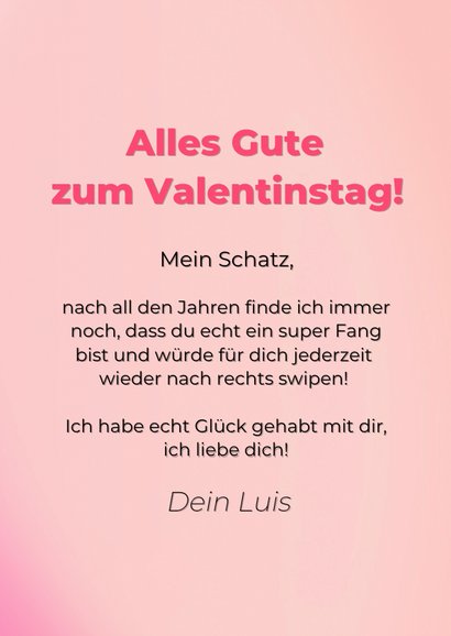 Valentinsgrüße Dating-App 'swipe' nach rechts 3