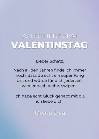 Valentinskarte Dating-App 'swipe' nach rechts 3