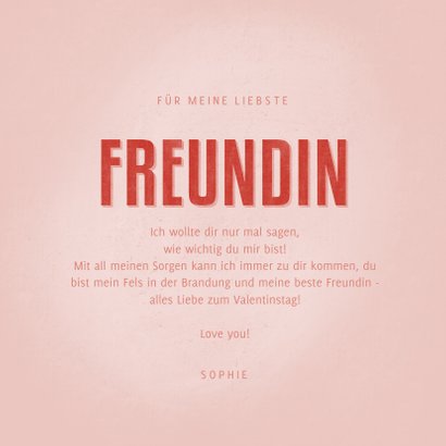 Valentinskarte Freundin mit Herz 3