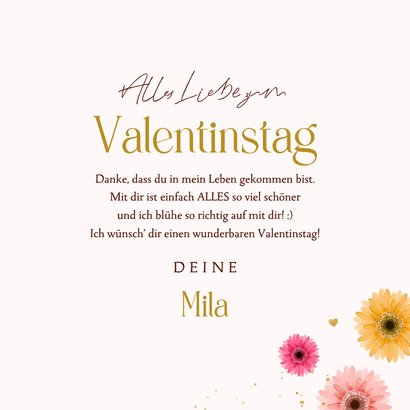 Valentinskarte fröhliche Blumen 3