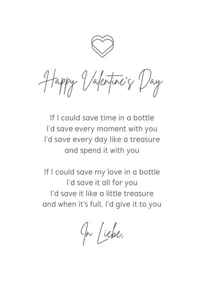 Valentinskarte 'Happy Valentine's Day' & großes Foto 3
