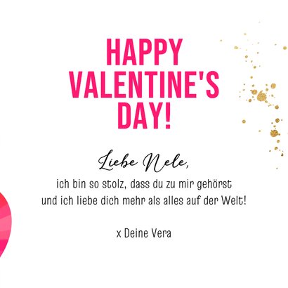 Valentinskarte Herz Regenbogen 'Proud you're mine' 3