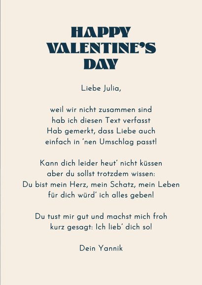 Valentinskarte 'I love you' Herznmuster 3