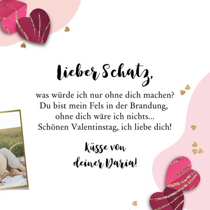 Valentinskarte 'I love you' mit Herzchen 3