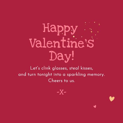 Valentinskarte 'I wanna have Sekt with you!' 3