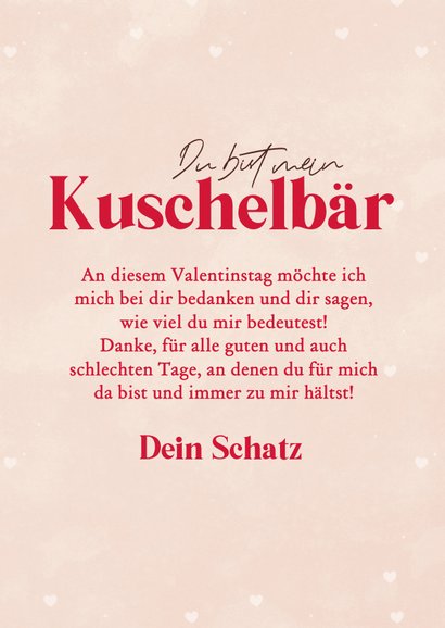 Valentinskarte 'Kuschelbär' 3
