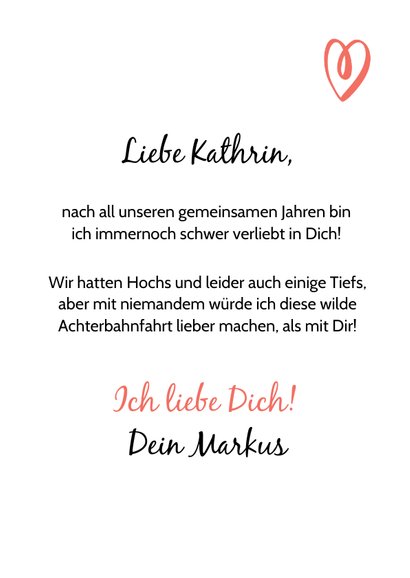 Valentinskarte Liebesbrief mit Initialen 3