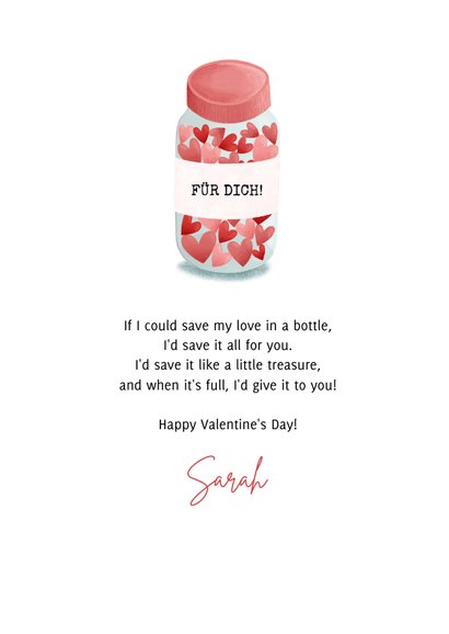 Valentinskarte Liebesvorrat 3