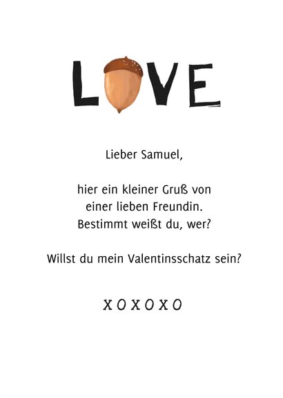 Valentinskarte lustig 'So nuts about you' 3