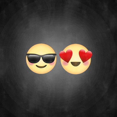 Valentinskarte mit Smiley & Sonnenbrille 2