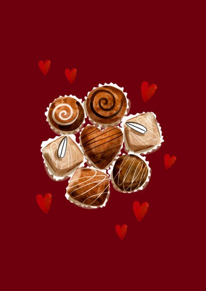 Valentinskarte Pralinen 'Du bist süß' 2