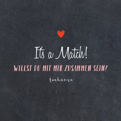Valentinskarte Tinder 'It's a match' mit Fotos 3
