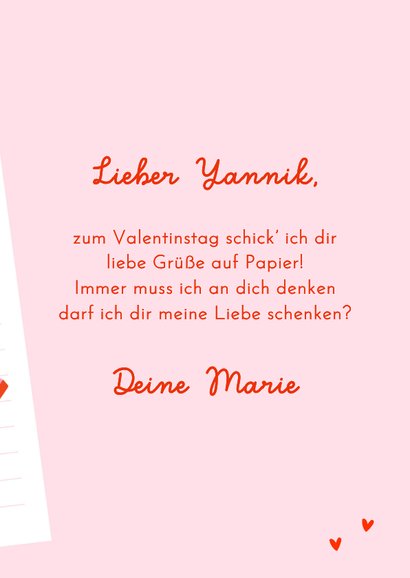 Valentinskarte Typografie 'All I want for Valentine is you' 3