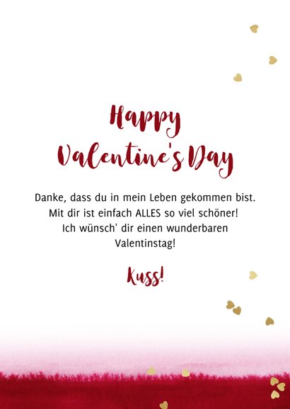 Valentinskarte Wasserfarben und Foto 3