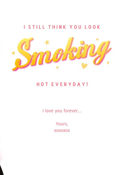 Valentinskarte 'You look smoking hot' 3