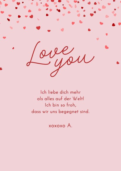 Valentinstag Fotokarte 'Love you' 3