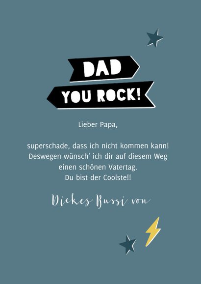 Vatertagskarte 'Dad, you rock' 3