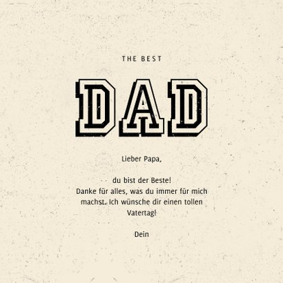 Vatertagskarte 'Dad you're the best' 3
